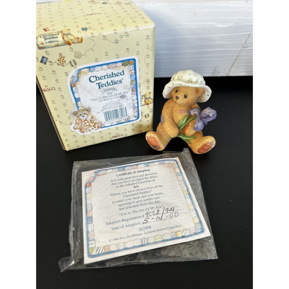 Cherished Teddies Iris Figurine 202908 "You're The Iris Of My Eye"